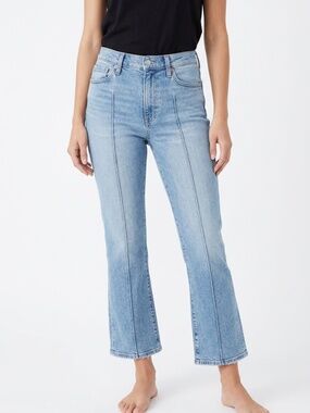 PISTOLA • Seamed Straight Leg Jeans Size 31 Light Wash High Rise